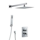 HSK Shower Set 3.04 Eckig, Oberfl&auml;che Chrom