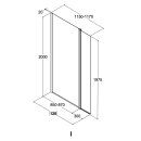 Dansani Match Seitenwand mit (beweglicher) Blende,...