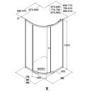 Dansani Match Dreht&uuml;r Gebogen Viertelkreisdusche...