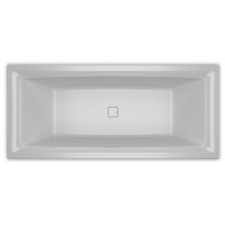 Riho Still Square 180x80cm, mit LED-Kopfstütze, rechteckige Badewanne, glänzende Oberfläche, ohne/mit Whirlpoolsystem