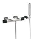 Tres Loft Colors, Thermostat Wannenbatterie, Schwarz-chrom