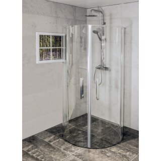 Euroshowers Free U-Kabine Halbkreis, Auch als Fensterlösung