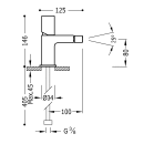 Tres Loft Colors, Einhebel Bidetmischer, Pink-chrom