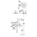 Tres Study Exclusive, Thermostatset Unterputz Brausebatterie Block System, Edelstahloptik