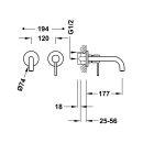 Tres Study Exclusive, Einhebel Waschtischmischer UP, chrom