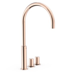 Tres Project-Tres, Zweigriff-Standarmatur, 24k Rotgold