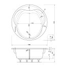 Runder Whirlpool Sanibay Z&uuml;rich, 180x180cm, mit...