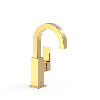 Tres Cuadro Exclusive, Einhebel Waschtischmischer, 24k Gold