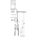 Tres Slim Exclusive, Elektronisches Showerset, schwarz matt