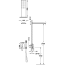 Tres Slim Exclusive, Unterputz Brauseset Rapid-Box, Edelstahloptik