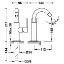 Tres Loft-Tres, Einhebel Bidetmischer, chrom