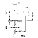 Tres Loft-Tres, Einhebel Bidetmischer, chrom