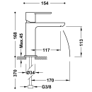 Tres Loft-Tres, Einhebel Waschtischmischer, chrom
