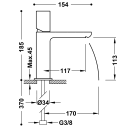 Tres Loft-Tres, Einhebel Waschtischmischer, chrom