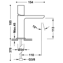 Tres Loft-Tres, Einhebel Waschtischmischer, chrom