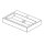 Forzalaqua Stein Waschbecken, PALERMO BLUESTONE GEMEISSELT 60X40X9CM, 1XØ36MM