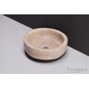 Forzalaqua Stein Waschbecken, VERONA XS TRAVERTIN MATT...