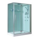 EAGO Dusche D991 mit Duschtasse wei&szlig; 150x90 rechts