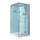 EAGO Dusche D989 mit Duschtasse wei&szlig; 100x100 rechts