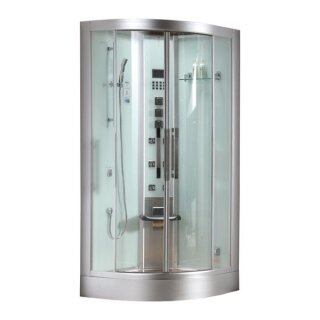 EAGO Dampfdusche DZ963F8 weiß 100x100