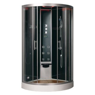 EAGO Dampfdusche DZ949F8 schwarz 100x100