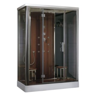 EAGO Dampfdusche DZ956F8 braun 150x90