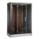 EAGO Dampfdusche DZ956F8 braun 150x90