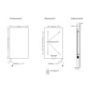 Howatech Infrarot Glasheizk&ouml;rper 60x100cm 850 Watt...