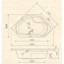 Eckwanne Wangerooge 145x145x45cm