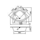 Satelit Eckwanne 120x120cm