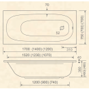 Rechteckwanne Mainau 170 170x75x38cm