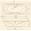 Rechteckwanne Juist 180x80x43cm