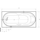 Rechteckwanne Karina 180x90cm