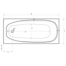 Rechteckwanne Madlene 150x70cm