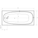 Rechteckwanne Manuela 160x70cm