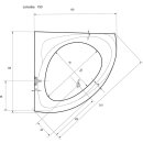 Eckwanne Susi 150x150cm