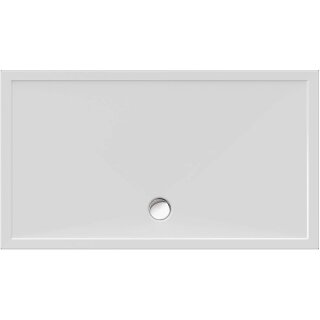Schröder Viereckduschwanne Deepstone E 160x90x2 cm weiß