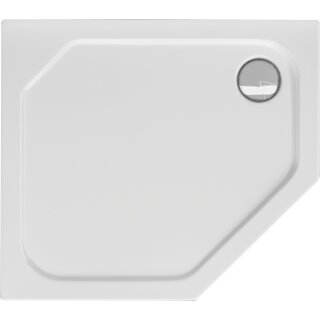Schröder 5-Eckduschwanne Asta F 80x90x2,5 links weiß