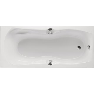 Schröder Rechteckwanne Tulu 150x75x42,5 cm weiß mit Griffe Chrom