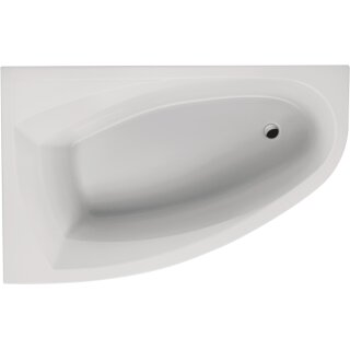 Schröder Raumsparwanne Silver 160x100x42 cm weiß Ausführung links