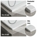 ANDRA L SLIM asymmetrische Badewanne 180x90x45cm, weiss