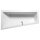 ANDRA L SLIM asymmetrische Badewanne 180x90x45cm, weiss