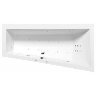 ANDRA R HYDRO-AIR Whirlpool Badewanne, 180x90x45cm, weiss