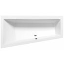 Raumspar Badewanne ANDRA, 180x90x45cm, links, weiss
