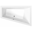 Raumspar Badewanne TRIANGL 180x120x50cm, rechts, weiss
