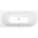 VIVA L asymmetrische Badewanne 175x80x47cm, links, weiss