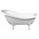 RETRO freistehende Badewanne 175x76x72cm, Füsse weiss
