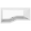 VERSYS L asymmetrische Badewanne 170x84x70x47cm, links, weiss