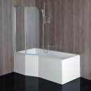 VERSYS L asymmetrische Badewanne 170x84x70x47cm, links, weiss