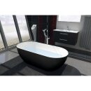 REDUTA Freistehende Badewanne 171x81x46cm, schwarz/weiss